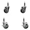 Service Caster 3.5'' Thermoplastic Rubber Swivel 3/4'' Expanding Stem Caster Set 2 Total Lock Brakes, 4PK SCC-EXTTL20S3514-TPRB-2-S-2-34 - alternate 1